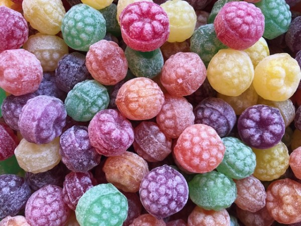 Bunte Himbeeren